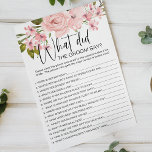 Rosa Roses Blumenspiel Was würde der Groom sagen Flyer<br><div class="desc">Was würde das Brautparty "Groom Say" spielen? Weiche Aquarellrosen mit rosa Rosen. Koordinierung der Rückseite In unserem Zazzle-Shop finden Sie passende Artikel,  um Ihre Veranstaltungskollektion abzuschließen!</div>