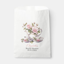 Rosa Roses Brautparty Teezeremonie