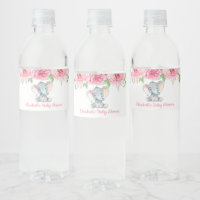 Rosa Roses Elephant Babydusche 1. Geburtstag Party