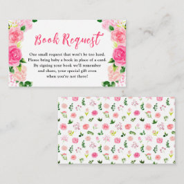 Rosa Roses Floral Baby Dusche Buchungsanfrage Begleitkarte