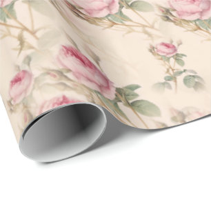 Rosa Roses Geschenkpapier floral