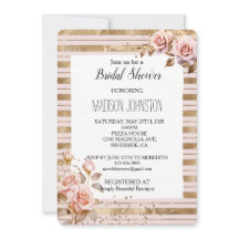 Rosa Roses Gold Streifen Glitzer Brautparty