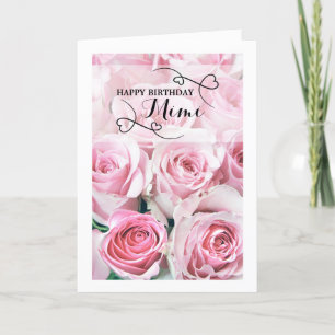 Rosa Roses Happy Birthday Mimi Card Karte
