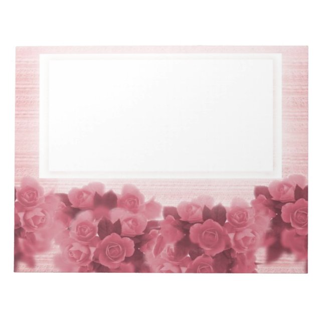 Rosa Roses Notepad Notizblock (Vorderseite)