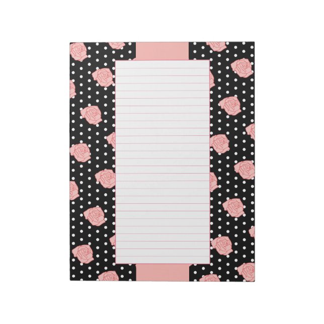 Rosa Roses Notepad Notizblock (Rotiert)