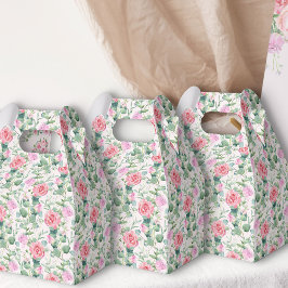 Rosa Roses Vintager Garten mit Blumen Geschenkschachtel