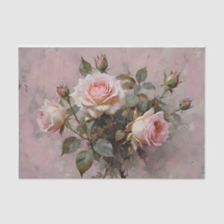 Rosa Roses Wasserfarbe Dekoute Seidenpapier