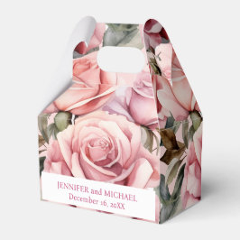 Rosa Roses Wasserfarben Gefälligkeitsboxen Geschenkschachtel