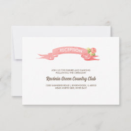Rosa Roses Watercolor Hochzeitskarte RSVP Karte
