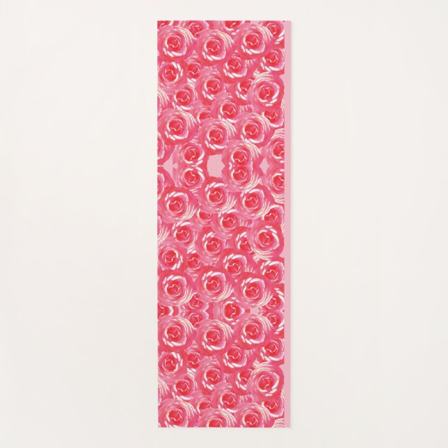 Rosa Roses Yoga Mat Yogamatte (Vorderseite)