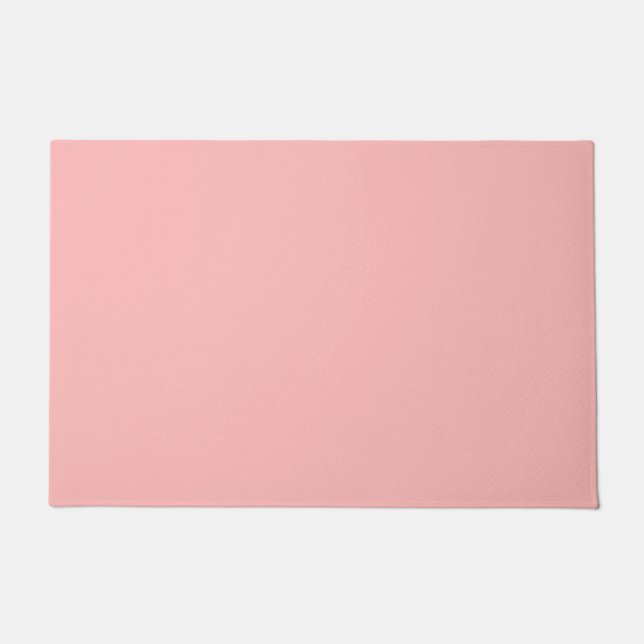 Rosa Rosette Solid Color Pastel Print Fußmatte (Vorderseite)
