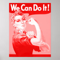 Rosa Rosie, der Riveter "Wir können es schaffen!" 