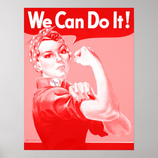 Rosa Rosie, der Riveter "Wir können es schaffen!"  Poster (Vorne)