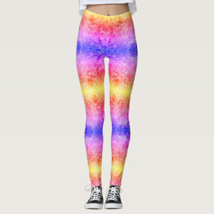 Rosa Rot Blau + Gelbe Farben auf Maßgeschneidert M Leggings