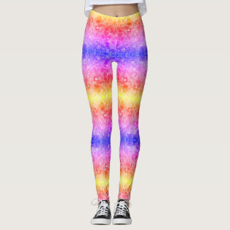 Rosa Rot Blau + Gelbe Farben auf Maßgeschneidert M Leggings