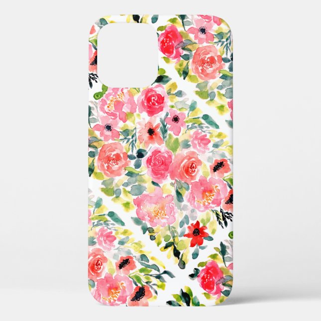Rosa Rot Grünes Blumenwasser Farbe Case-Mate iPhon iPhone Hülle (Rückseite)