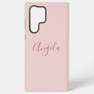 Rosa rot mit dunklem Namen oder Monogramm-Set Samsung Galaxy Hülle