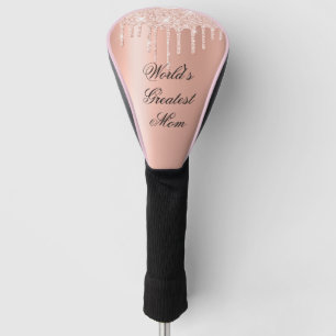 Rosa rot mit Glitzer-Tropfen - die größte Mama der Golf Headcover