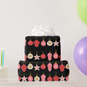 Rosa, Rot und Gold Weihnachtsschmuck Verpackung Geschenkpapier