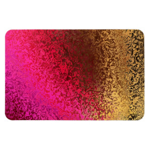 Rosa Rot und Goldmuster Magnet