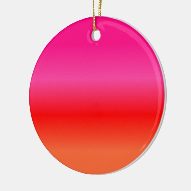 Rosa, Rot und Orangen Keramikornament (Links)