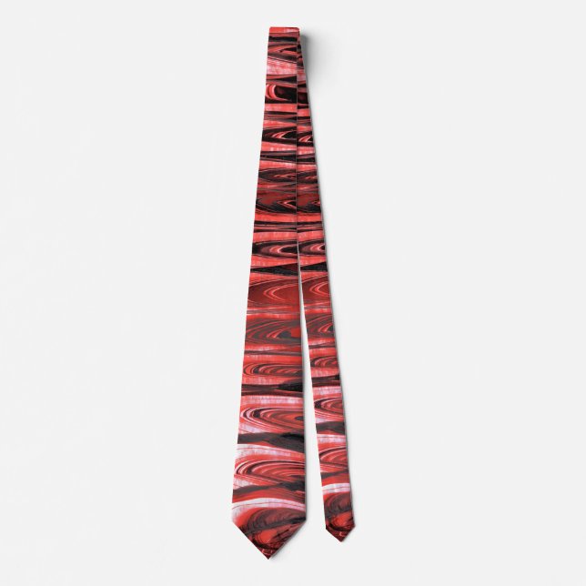 Rosa Rot und Schwarz Streifen Krawatte (Vorderseite)