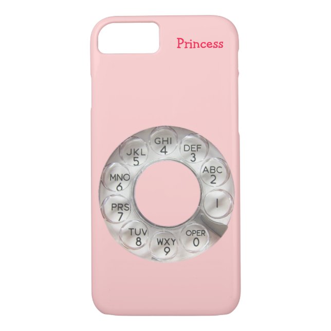 Rosa Rotary Phone iPhone 7 Fall Case-Mate iPhone Hülle (Rückseite)