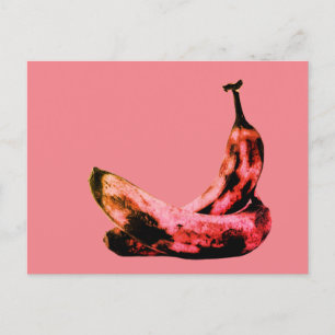 Rosa Rote Banane Pop Cool einzigartig Postkarte