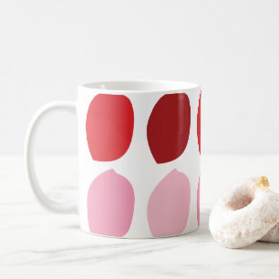 Rosa rote Blütenblätter Kaffeetasse