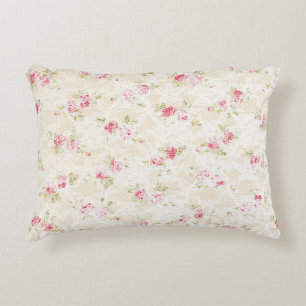 Rosa rote floral shabby chic rustikalisch  dekokissen