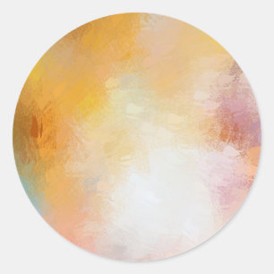 Rosa rote gelbe blaue Abstrakte Blindvorlage Runder Aufkleber