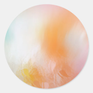 Rosa rote gelbe blaue Abstrakte Vorlage Runder Aufkleber