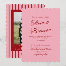 Rosa rote geschwungene minimalistische Schrift Hoc