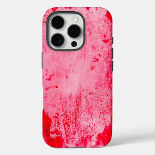 Rosa rote Grunge-Malfarbe-Textur iPhone 16 Pro Hülle