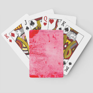 Rosa rote Grunge-Malfarbe-Textur Spielkarten