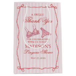 Rosa & Rote Herz Wäsche Dusche Junggesellinnenabsc Mittlere Geschenktüte