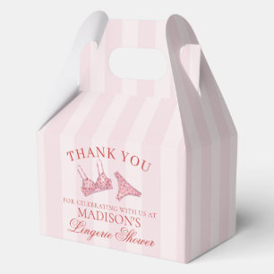 Rosa & Rote Herz Wäsche Dusche Slip Party Gable Geschenkschachtel