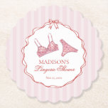 Rosa & Rote Herz Wäsche Dusche Slip Party Untersetzer<br><div class="desc">Oh-la-la! Diese rosa und rote Herzen Wäsche-Dusche-Kollektion handelt von frechem Spaß und weiblicher Flair. Feiern Sie Liebe, Lachen und ein bisschen Unfug mit diesem unwiderstehlich süßen Junggesellinnen-Abschied-Thema. ★ Wenn Sie passende Dekorationen benötigen, sehen Sie bitte in meiner passenden Kollektion nach. Wenn Sie Fragen zu diesem Design haben oder nicht finden,...</div>