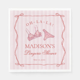 Rosa & Rote Herz Wäsche Dusche Unterwäsche Party Serviette