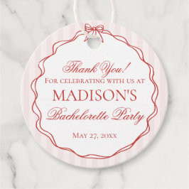 Rosa & Rote Herz Wäsche Junggesellinnenabschiedspa Geschenkanhänger