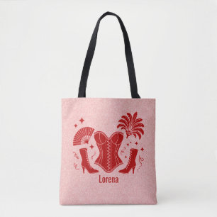 Rosa + rote Las Vegas-Showgirl-Brautjungfer