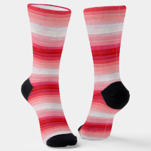 Rosa rote Ombre Streifen Socken