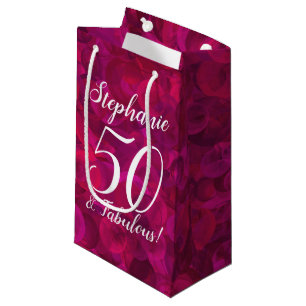 Rosa Rote Rose 50 und fabelhafte Geburtstagsparty Kleine Geschenktüte