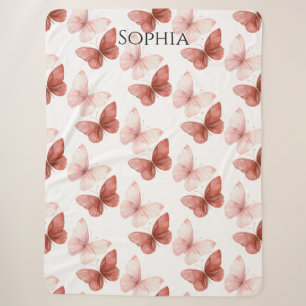 Rosa rote Schmetterlinge Sherpadecke