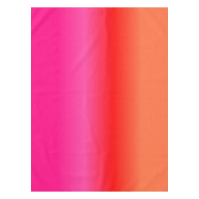 Rosa, rote und orange glänzende Tischdecke (Vorderseite)