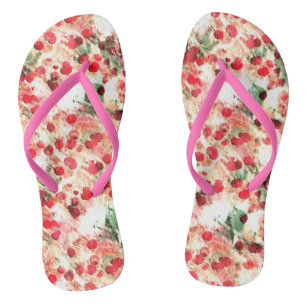 Rosa roter schmutziger Polka-Punk Flip Flops
