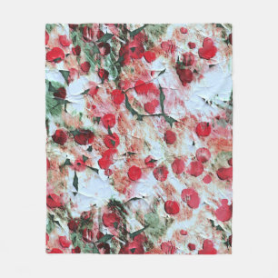 Rosa roter schmutziger Polka-Punk-Verfall Fleecedecke