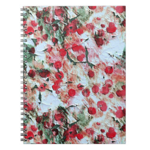 Rosa roter Schmutzpolka Dot Grunge Decke Notizblock