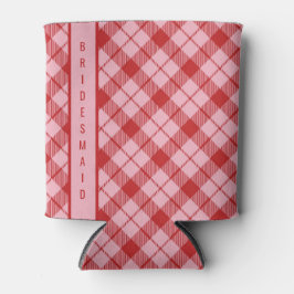 Rosa + Roter Tartan Dosenkühler