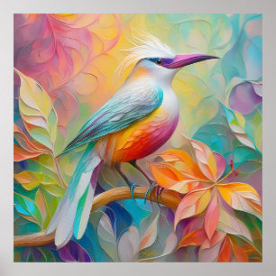 Rosa Roter Vogel Poster